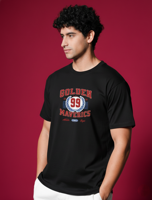 Men’s Outlaws Regular Printed T-Shirt – 100% Cotton Casual Wear