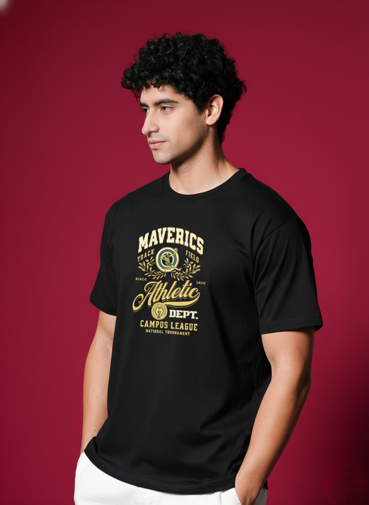 Men’s Outlaws Regular Printed T-Shirt – 100% Cotton Casual Wear