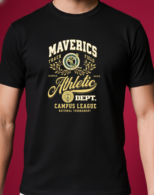 Men’s Outlaws Regular Printed T-Shirt – 100% Cotton Casual Wear