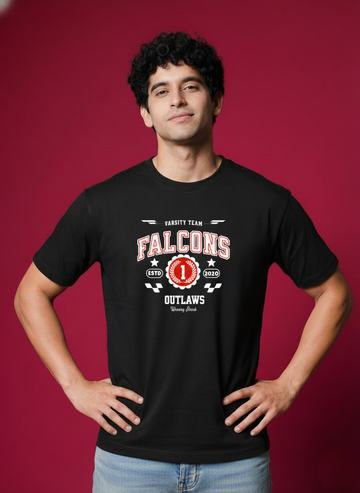 Men’s Outlaws Regular Printed T-Shirt – 100% Cotton Casual Wear