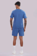 Men’s Cool Blue Co-Ord Set by Outlaws Fashion, comfortable casual wear with matching top and pants, ideal for everyday style.