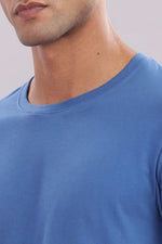 Men’s cool blue co-ord set by Outlaws Fashion, featuring comfortable matching sweatshirt and joggers for casual wear.