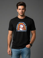 Men’s Outlaws Christmas printed T-shirt featuring holiday-themed designs, made from 100% cotton for casual festive wear.