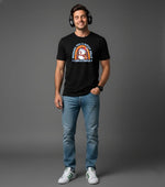 Men’s Outlaws Christmas printed T-shirt made of 100% cotton, featuring festive holiday design and casual fit.