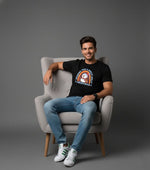 Men’s Outlaws Christmas printed cotton T-shirt with festive holiday design, casual wear for men, Outlaws Fashion product.