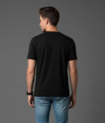 Men’s Outlaws Christmas printed cotton T-shirt with festive holiday design, casual wear for men, Outlaws Fashion logo visible.