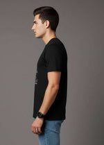 Men’s Outlaws Christmas printed T-shirt featuring festive holiday designs, made from 100% cotton for casual holiday wear.