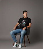 Men’s Outlaws Christmas printed T-shirt, 100% cotton with festive holiday design, casual wear for men.