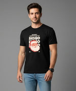 Men’s Outlaws Christmas printed T-shirt featuring festive holiday design, 100% cotton casual wear for men.