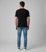 Men’s Outlaws Christmas printed T-shirt featuring festive holiday design, made of 100% cotton, casual casual wear.