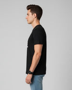 Men’s Outlaws Christmas printed T-shirt, 100% cotton casual wear with festive holiday design and bold graphic print.