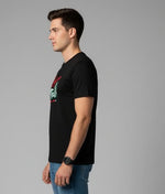 Men’s Outlaws Christmas printed T-shirt in 100% cotton with festive holiday design, casual wear for men.