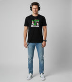 Men’s Outlaws Christmas printed T-shirt in white cotton with festive holiday graphic, casual and comfortable for winter wear.