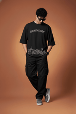 Men’s Outlaws Oversized Fit T-Shirt with Bangalore City Graphic | 100% Cotton Casual Wear