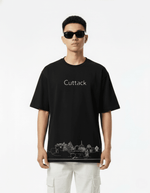 Men’s Outlaws Oversized Fit T-Shirt with Cuttack City Graphic | 100% Cotton Casual Wear