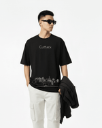 Men’s Outlaws Oversized Fit T-Shirt with Cuttack City Graphic | 100% Cotton Casual Wear