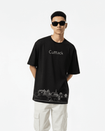 Men’s Outlaws Oversized Fit T-Shirt with Cuttack City Graphic | 100% Cotton Casual Wear