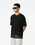 Men’s Outlaws Oversized Fit T-Shirt with Hyderabad City Graphic | 100% Cotton Casual Wear