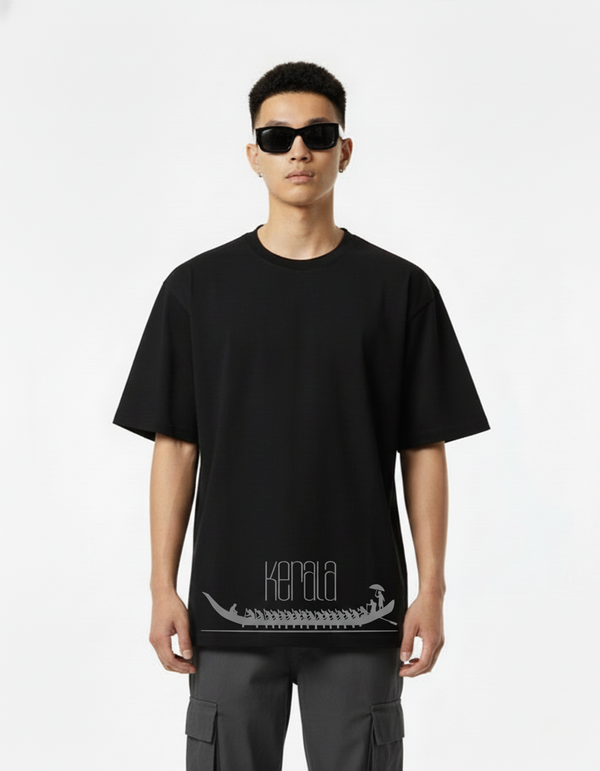 Men’s Outlaws Oversized Fit T-Shirt with Kerala City Graphic | 100% Cotton Casual Wear
