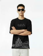 Men’s Outlaws Oversized Fit T-Shirt with Kolkata City Graphic | 100% Cotton Casual Wear