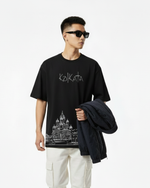 Men’s Outlaws Oversized Fit T-Shirt with Kolkata City Graphic | 100% Cotton Casual Wear