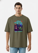 Men’s Outlaws Oversized Fit T-Shirt with Skate & Graffiti Theme Print | 100% Cotton Casual Wear