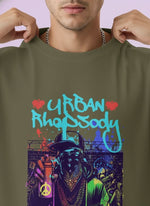 Men’s Outlaws Oversized Fit T-Shirt with Skate & Graffiti Theme Print | 100% Cotton Casual Wear