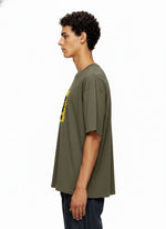 Men’s Outlaws Oversized Fit T-Shirt with Skate & Graffiti Theme Print | 100% Cotton Casual Wear