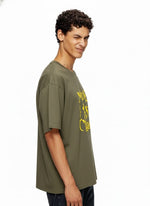 Men’s Outlaws Oversized Fit T-Shirt with Skate & Graffiti Theme Print | 100% Cotton Casual Wear