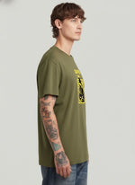 Men’s Outlaws Oversized Fit T-Shirt with Skate & Graffiti Theme Print | 100% Cotton Casual Wear