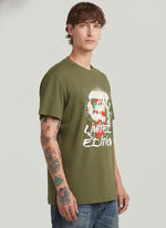 Men’s Outlaws Oversized Fit T-Shirt with Skate & Graffiti Theme Print | 100% Cotton Casual Wear