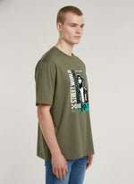 Men’s Outlaws Oversized Fit T-Shirt with Skate & Graffiti Theme Print | 100% Cotton Casual Wear