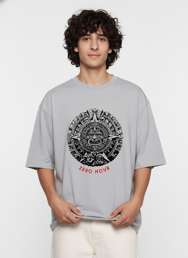 Men’s Outlaws Oversized Fit T-Shirt with Tribal Theme Print | 100% Cotton Casual Wear