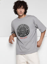 Men’s Outlaws Oversized Fit T-Shirt with Tribal Theme Print | 100% Cotton Casual Wear