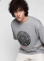 Men’s Outlaws Oversized Fit T-Shirt with Tribal Theme Print | 100% Cotton Casual Wear