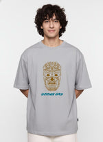 Men’s Outlaws Oversized Fit T-Shirt with Tribal Theme Print | 100% Cotton Casual Wear