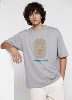 Men’s Outlaws Oversized Fit T-Shirt with Tribal Theme Print | 100% Cotton Casual Wear