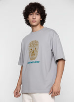 Men’s Outlaws Oversized Fit T-Shirt with Tribal Theme Print | 100% Cotton Casual Wear