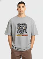 Men’s Outlaws Oversized Fit T-Shirt with Tribal Theme Print | 100% Cotton Casual Wear