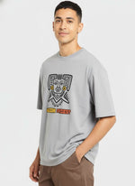 Men’s Outlaws Oversized Fit T-Shirt with Tribal Theme Print | 100% Cotton Casual Wear