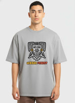 Men’s Outlaws Oversized Fit T-Shirt with Tribal Theme Print | 100% Cotton Casual Wear