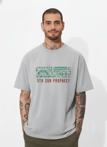 Men’s Outlaws Oversized Fit T-Shirt with Tribal Theme Print | 100% Cotton Casual Wear