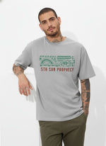 Men’s Outlaws Oversized Fit T-Shirt with Tribal Theme Print | 100% Cotton Casual Wear