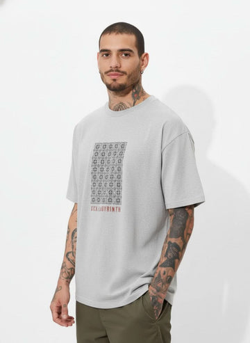 Men’s Outlaws Oversized Fit T-Shirt with Tribal Theme Print | 100% Cotton Casual Wear