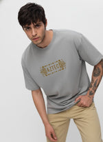 Men’s Outlaws Oversized Fit T-Shirt with Tribal Theme Print | 100% Cotton Casual Wear