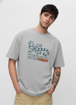 Men’s Outlaws Oversized Fit T-Shirt with Tribal Theme Print | 100% Cotton Casual Wear