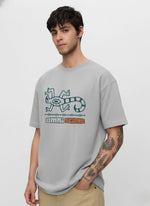 Men’s Outlaws Oversized Fit T-Shirt with Tribal Theme Print | 100% Cotton Casual Wear