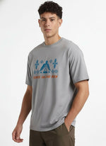 Men’s Outlaws Oversized Fit T-Shirt with Tribal Theme Print | 100% Cotton Casual Wear