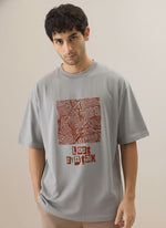 Men’s Outlaws Oversized Fit T-Shirt with Tribal Theme Print | 100% Cotton Casual Wear