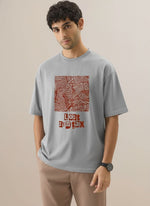 Men’s Outlaws Oversized Fit T-Shirt with Tribal Theme Print | 100% Cotton Casual Wear